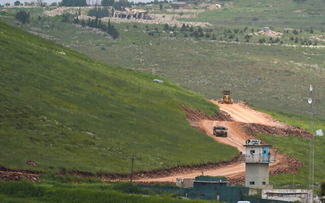 An Israeli army jeep inside southern Lebanon, near the border with Israel. April 19, 2026. (Ayal Margolin/FLASH90) An Israeli army jeep inside southern Lebanon, near the border with Israel. April 19, 2026. (Ayal Margolin/FLASH90)