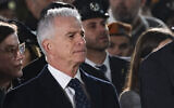 Mossad chief David Barnea attends a Memorial Day ceremony at the Western Wall, in Jerusalem's Old City, April 20, 2026. (Chaim Goldberg/Flash90)