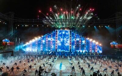The 78th Independence Day ceremony, held at Mount Herzl in Jerusalem, on April 21, 2026. (Chaim Goldberg/Flash90)