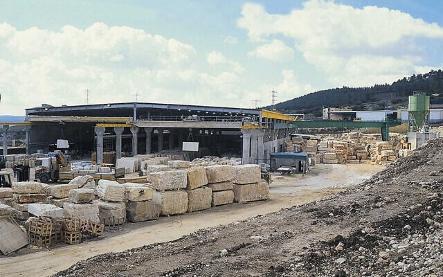 A. Grebelsky & Son Jerusalem limestone factory at the Har Tuv industrial zone near Beit Shemesh. (Courtesy)
