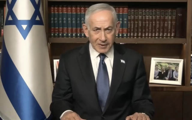 Prime Minister Benjamin Netanyahu in a video statement on April 9, 2026. (Screenshot/GPO) Prime Minister Benjamin Netanyahu in a video statement on April 9, 2026. (Screenshot/GPO)