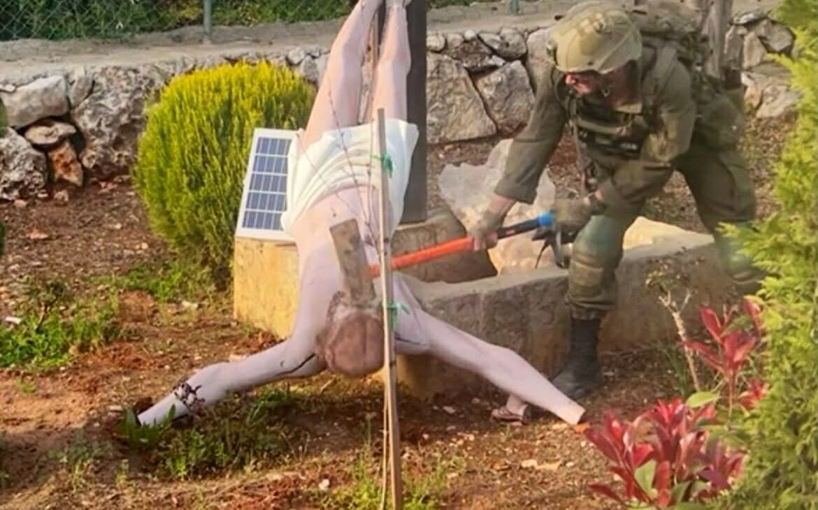 IDF says photo of soldier destroying Jesus statue in Lebanon is genuine, vows action