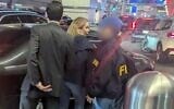 Shamim Mafi, 44, is arrested in Los Angeles on a charge of helping Iran traffic weapons to Sudan, April 18, 2026. (First Assistant US Attorney Bill Essayli/X)