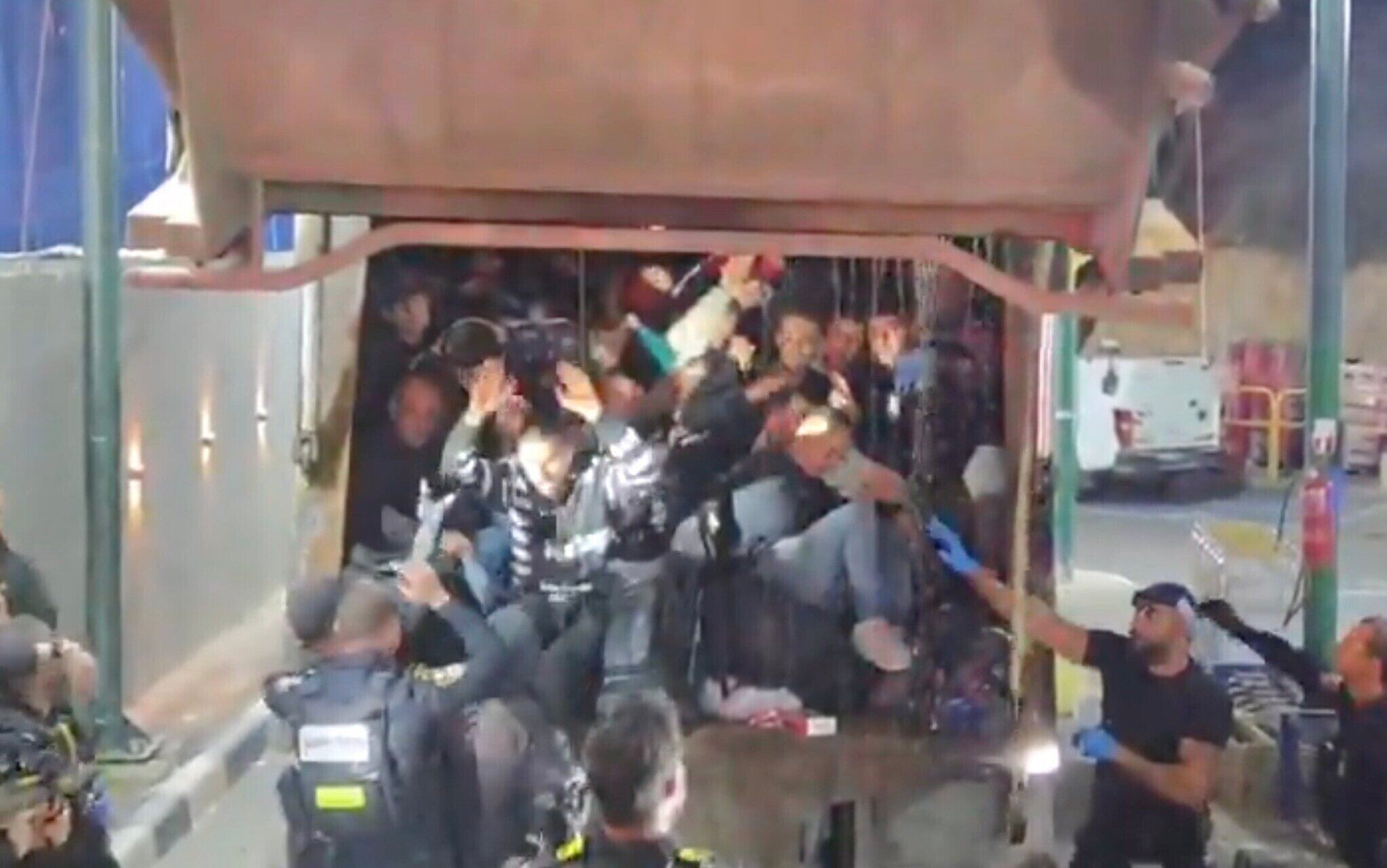 Cops detain 70 Palestinians hiding in garbage truck while trying to enter  Israel | The Times of Israel