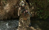 Syrian army soldiers patroling along the Syrian-Lebanese border in the rural area of Al Qusayr on April 1, 2026. (Bakr Alkasem/AFP)