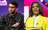 Hasan Piker (L) and  Candace Owens (R) are the subjects of a new bipartisan House resolution condemning antisemitism introduced by Reps. Mike Lawler and Josh Gottheimer. (Lev Radin/Pacific Press/LightRocket via Getty Images and Noushad Thekkayil/NurPhoto via Getty Images / JTA)