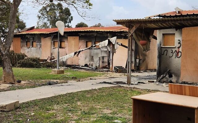 An undated photo showing destruction caused by Hamas terrorists when they infiltrated Kibbutz Nirim on October 7, 2023, near the Israel-Gaza border, southern Israel. (Kibbutz Movement Rehabilitation Fund) An undated photo showing destruction caused by Hamas terrorists when they infiltrated Kibbutz Nirim on October 7, 2023, near the Israel-Gaza border, southern Israel. (Kibbutz Movement Rehabilitation Fund)