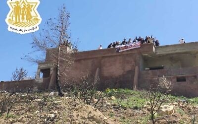 Israeli activists breach the Syrian border in an attempt to settle the territory, April 22, 2026. (Courtesy of Bashan Pioneers)