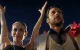 An Israeli artist couple (Efrat Dor and Ariel Bronz) sell their souls to the ruling elite in the provocative film 'Yes!' from director Nadav Lapid. (Courtesy of Kino Lorber via JTA)
