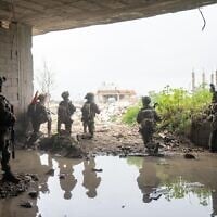 IDF troops of the Golani Brigade operate in southern Lebanon, in a handout photo issued on April 27, 2026. (Israel Defense Forces)