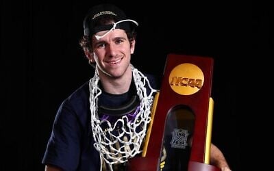 Harrison Hochberg, the first Jewish member of the University of Michigan basketball team to win a National Championship. (Courtesy Hochberg via JTA)