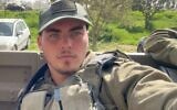 Sgt. Idan Fooks, 19, killed in a Hezbollah drone attack in southern Lebanon, April 26, 2026 (Courtesy)