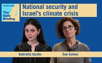 National security and Israel’s climate crisis