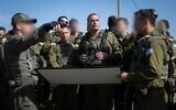 IDF Chief of Staff Lt. Gen. Eyal Zamir (center) is seen with officers in the West Bank on May 13, 2026. (Israel Defense Forces)