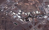 This handout satellite image courtesy of Vantor shows the Natanz Nuclear Facility near Natanz, Isfahan province, in central Iran on March 7, 2026. (Satellite image ©2026 Vantor / AFP)