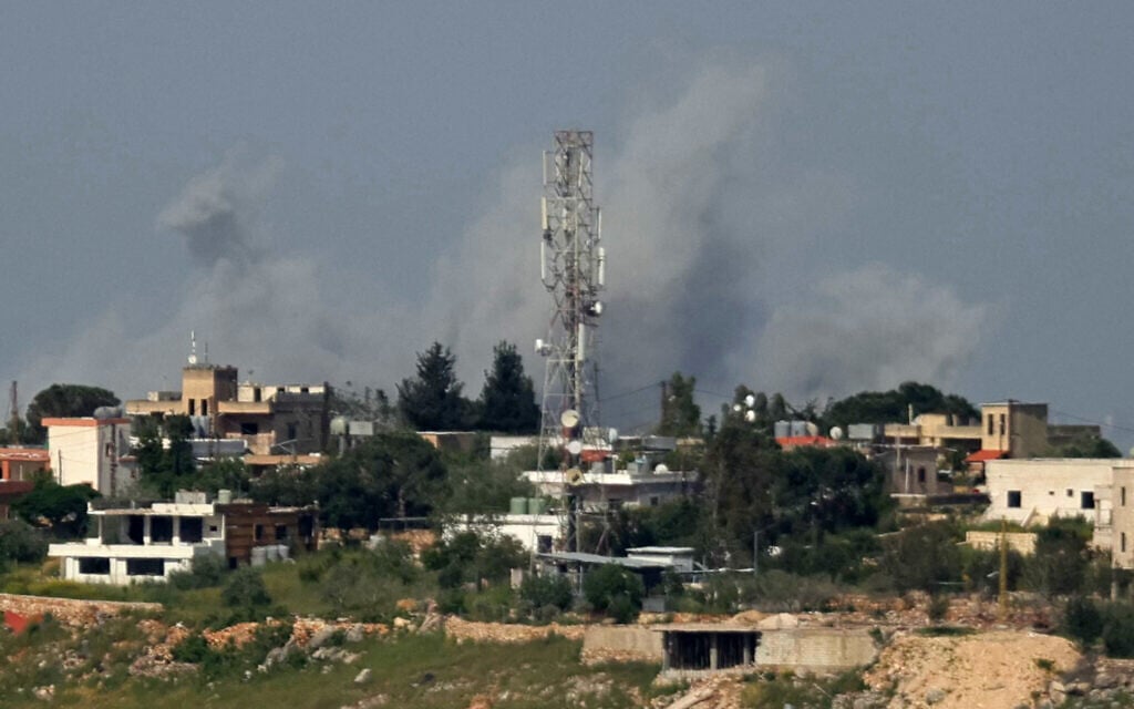 This photograph taken from the southern Lebanese area of Marjayoun shows smoke rising from the site of Israeli airstrikes that targeted the village of Zawtar al-Sharqiyah, on May 3, 2026. Israel's military on May 3 issued new evacuation warnings in southern Lebanon for villages beyond the area it occupies, despite a truce with Lebanon intended to halt fighting with Iran-backed Hezbollah. (Photo by AFP)