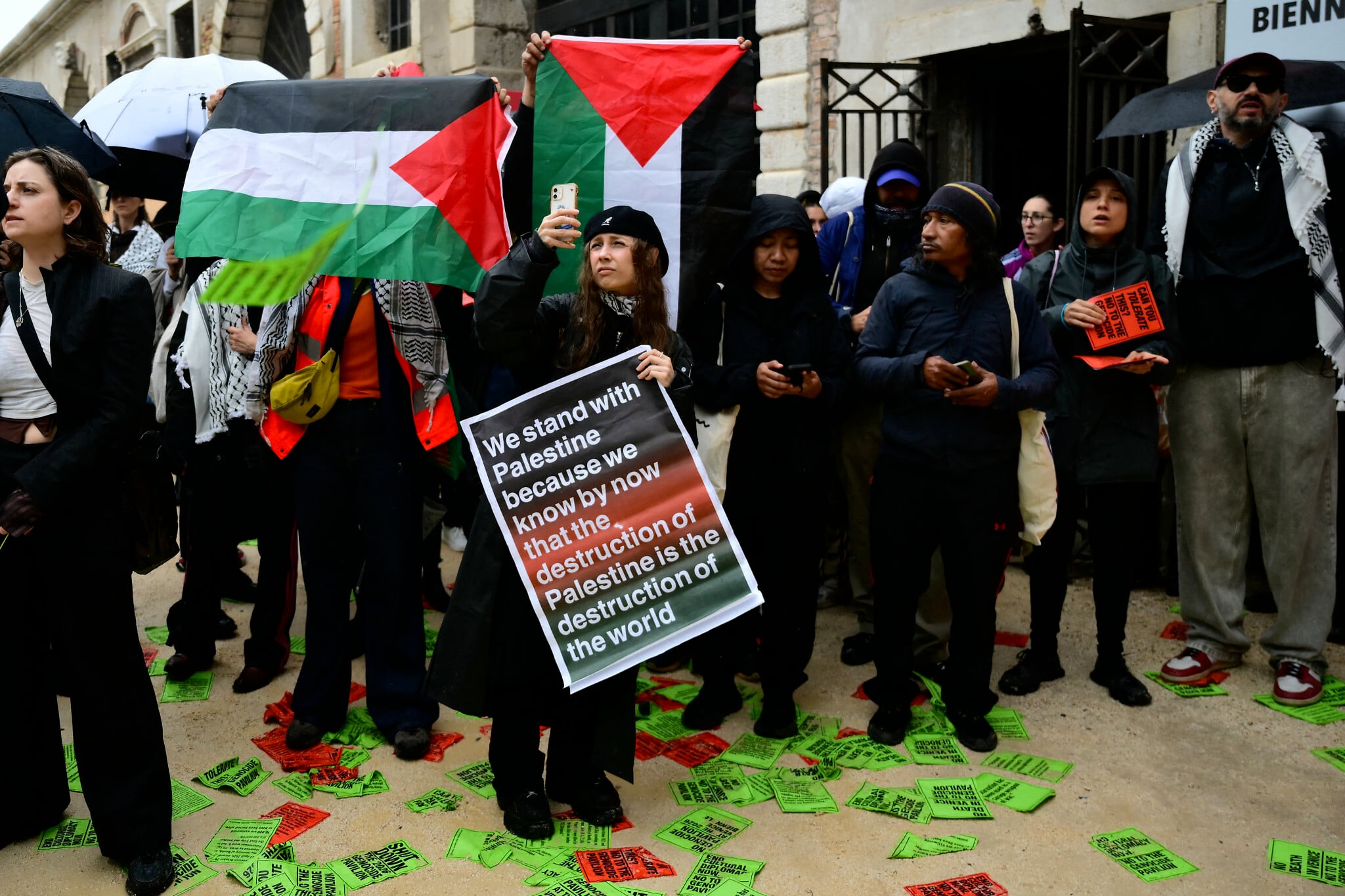 Venice Biennale previews marred by protests over Israeli, Russian presence