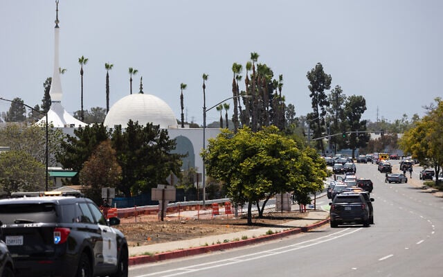 Police respond to a reported active shooter at the Islamic Center of San Diego in San Diego, California, on May 18, 2026. (Photo by Zoë Meyers / AFP) Police respond to a reported active shooter at the Islamic Center of San Diego in San Diego, California, on May 18, 2026. (Photo by Zoë Meyers / AFP)