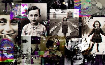 Holocaust stories and images generated by artificial intelligence are sparking debate among educators and historians. (Illustration by Grace Yagel for JTA)