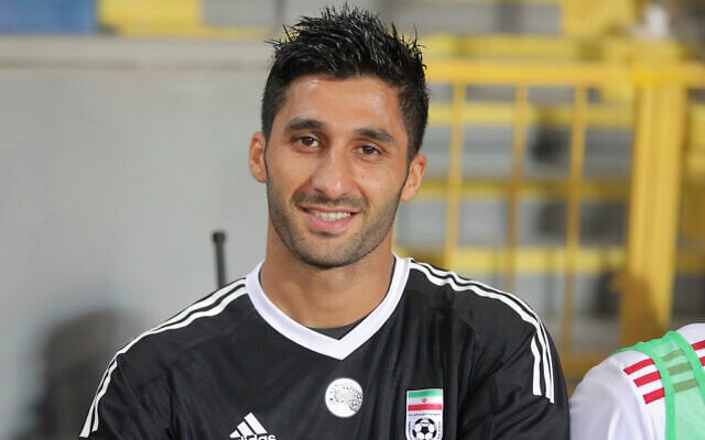 Iran's Mohammad Rashid Mazaheri smiles prior to a friendly soccer match between Turkey and Iran, in Istanbul, May 28, 2018. (AP Photo) Iran's Mohammad Rashid Mazaheri smiles prior to a friendly soccer match between Turkey and Iran, in Istanbul, May 28, 2018. (AP Photo)
