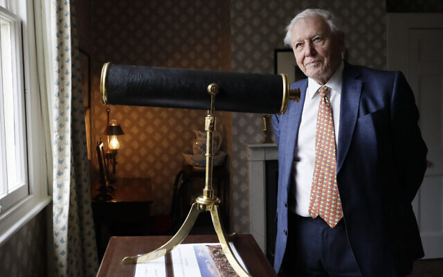 David Attenborough looks at a view from a window as he visits to open Turner and The Thames exhibition, at the recently restored home of the British landscape artist JMW Turner, in Twickenham, London, January 10, 2020. (AP Photo/Kirsty Wigglesworth) David Attenborough looks at a view from a window as he visits to open Turner and The Thames exhibition, at the recently restored home of the British landscape artist JMW Turner, in Twickenham, London, January 10, 2020. (AP Photo/Kirsty Wigglesworth)