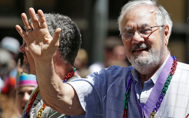 Former Massachusetts congressman Barney Frank, right, waves while riding with his husband James Ready, left, during the 44th annual San Francisco Gay Pride parade in San Francisco, June 29, 2014. (AP/Eric Risberg, File) Former Massachusetts congressman Barney Frank, right, waves while riding with his husband James Ready, left, during the 44th annual San Francisco Gay Pride parade in San Francisco, June 29, 2014. (AP/Eric Risberg, File)