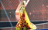 Miss Israel Melanie Shiraz competes in the national costume competition at the Miss Universe Beauty Pageant in Nonthaburi province, Thailand, November 19, 2025. (AP Photo/Sakchai Lalit)