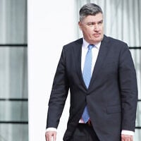 Croatian President Zoran Milanovic arrives at the Brdo-Brijuni, Process Leaders' Meeting in Golem, Albania, 50 kilometers (30 miles) west of the capital, Tirana, Albania on October 6, 2025. (AP Photo/Vlasov Sulaj)