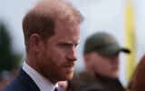 Britain's Prince Harry visits Kyiv, Ukraine, April 24, 2026. (AP/Evgeniy Maloletka)