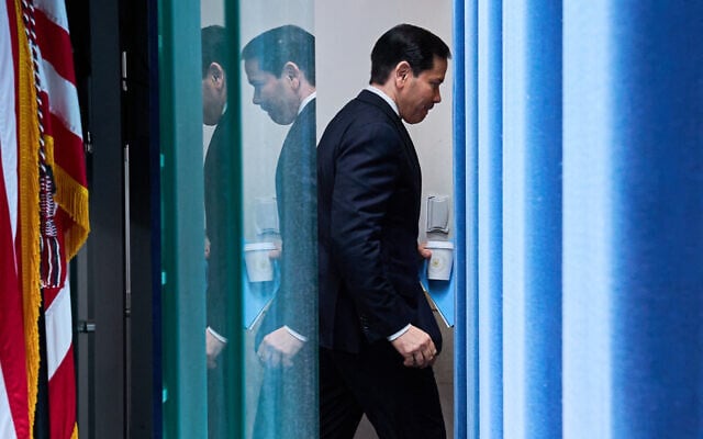 US Secretary of State Marco Rubio leaves the room after speaking to the media in the James Brady Press Briefing Room of the White House, May 5, 2026, in Washington. (AP Photo/Jacquelyn Martin) US Secretary of State Marco Rubio leaves the room after speaking to the media in the James Brady Press Briefing Room of the White House, May 5, 2026, in Washington. (AP Photo/Jacquelyn Martin)