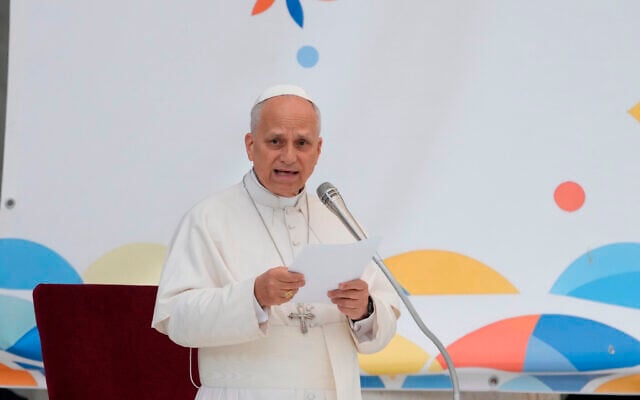 Pope Leo XIV attends a meeting with residents and Catholic youths in Piazza del Plebiscito, May 8, 2026 (AP Photo/Gregorio Borgia) Pope Leo XIV attends a meeting with residents and Catholic youths in Piazza del Plebiscito, May 8, 2026 (AP Photo/Gregorio Borgia)