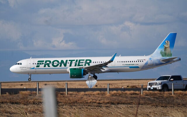A Frontier Airlines jetliner taxis down a runway for takeoff from Denver International Airport on November 25, 2025, in Denver. (AP Photo/David Zalubowski, File) A Frontier Airlines jetliner taxis down a runway for takeoff from Denver International Airport on November 25, 2025, in Denver. (AP Photo/David Zalubowski, File)
