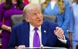 US President Donald Trump speaks on May 11, 2026, in the Oval Office of the White House, in Washington. (AP/Jacquelyn Martin)