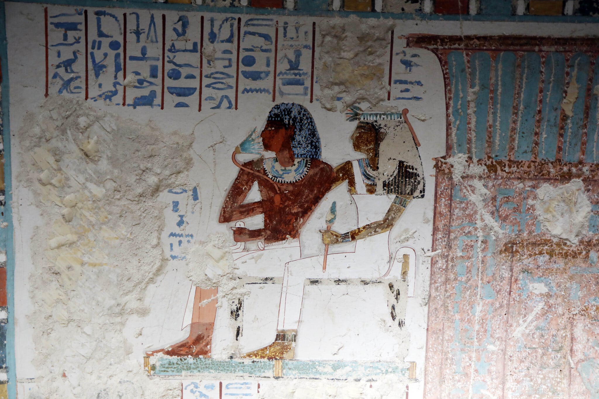 Egypt unveils two colorfully decorated, restored, New Kingdom tombs in Luxor