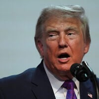 US President Donald Trump speaks about prescription drug prices in the South Court Auditorium in the Eisenhower Executive Office Building on the White House campus, Monday, May 18, 2026, in Washington. (AP Photo/Julia Demaree Nikhinson)