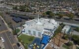 This aerial image shows the Islamic Center of San Diego, on May 19, 2026, in San Diego. (AP Photo/Jae C. Hong)