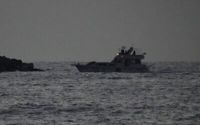 Israeli naval forces sail a confiscated Gaza-bound flotilla boat into Israel's Ashdod port after intercepting the vessel on the Mediterranean Sea, Tuesday, May 19, 2026. (AP Photo/Ariel Schalit)