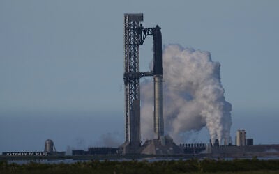 SpaceX's mega rocket Starship is prepared for a test flight that was later delayed, in Starbase, Texas, May 21, 2026. (AP Photo/Eric Gay) SpaceX's mega rocket Starship is prepared for a test flight that was later delayed, in Starbase, Texas, May 21, 2026. (AP Photo/Eric Gay)