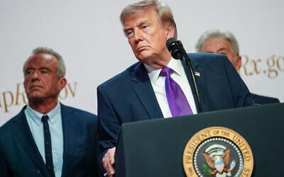 President Donald Trump speaks to reporters during an event at the White House in Washington, May 23, 2026. (AP Photo/Julia Demaree Nikhinson)