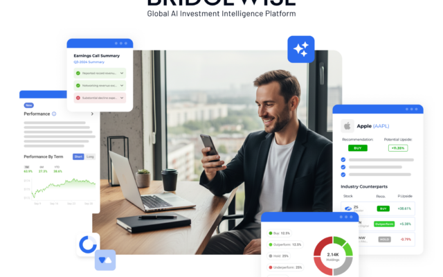 Israeli fintech startup BridgeWise uses proprietary AI to generate analysis for investors across 70,000 global securities. (Courtesy) Israeli fintech startup BridgeWise uses proprietary AI to generate analysis for investors across 70,000 global securities. (Courtesy)