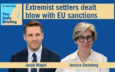 US bureau chief Jacob Magid joins host Jessica Steinberg in today's Daily Briefing podcast. (ToI)