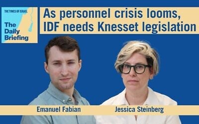 Military correspondent Emanuel Fabian joins host Jessica Steinberg for today's Daily Briefing (ToI) Military correspondent Emanuel Fabian joins host Jessica Steinberg for today's Daily Briefing (ToI)