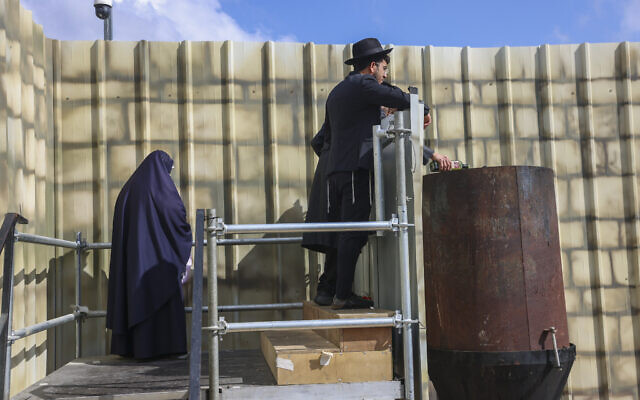 Jewish worshipers seen at the gravesite of Rabbi Shimon Bar Yochai in Meron, northern Israel, after Lag B'Omer celebrations were scaled back, May 3, 2026. (David Cohen/Flash90) Jewish worshipers seen at the gravesite of Rabbi Shimon Bar Yochai in Meron, northern Israel, after Lag B'Omer celebrations were scaled back, May 3, 2026. (David Cohen/Flash90)