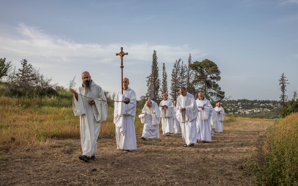 Monks take part in a Rogation procession at the Trappist Monastery in Latrun, May 12, 2026. (Photo by Nati Shohat/Flash90) Monks take part in a Rogation procession at the Trappist Monastery in Latrun, May 12, 2026. (Photo by Nati Shohat/Flash90)