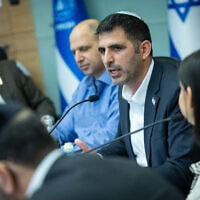 Communications Minister Shlomo Karhi attends a Knesset Finance Committee meeting, in Jerusalem, May 12, 2026. (Yonatan Sindel/Flash90)