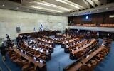 The Knesset plenum in Jerusalem, May 13, 2026. (Chaim Goldberg/Flash90)