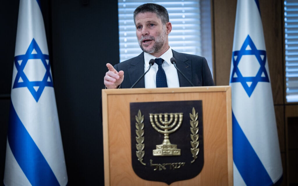 Smotrich says ICC prosecutor has requested warrant for his arrest; orders demolition of West Bank hamlet