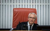 Justice Ofer Grosskopf presides over a hearing in the High Court of Justice, May 24, 2026. (Noam Revkin Fenton/ Flash90)