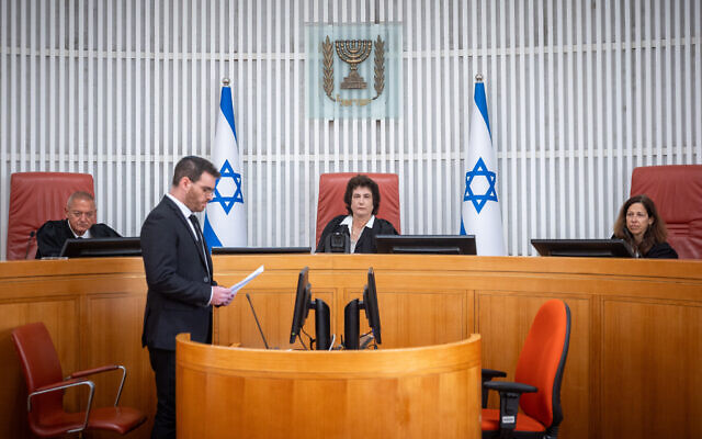 Supreme Court Justice Daphne Barak Erez arrives for a hearing at the Supreme Court in Jerusalem, May 31, 2026. (Yonatan Sindel/Flash90)