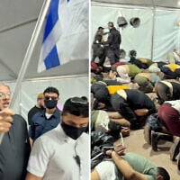 National Security Minister Itamar Ben Gvir taunts detained flotilla activists at Ashdod Port on May 20, 2026. (Screenshot/Ben Gvir's X account)